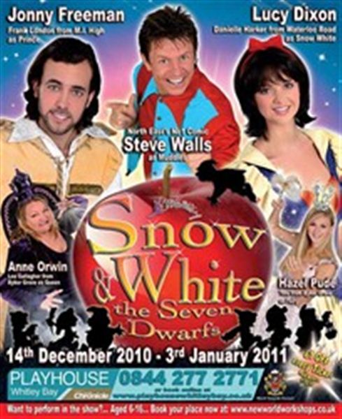 SNOW WHITE AND THE SEVEN DWARFS Starring Jonny Freeman - MI High, Lucy Dixon - Waterloo Road & North East Comic Steve Walls
