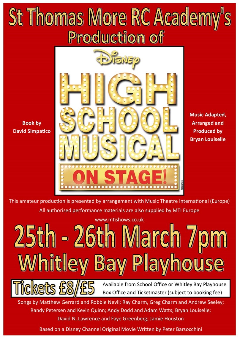 St Thomas More School presents High School Musical