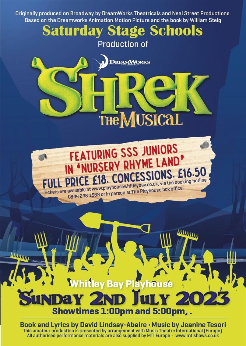 Saturday Stage Schools presents Shrek The Musical