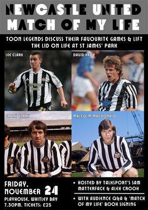 Newcastle Match of My Life Launch featuring Magpies Legends - PLAYHOUSE